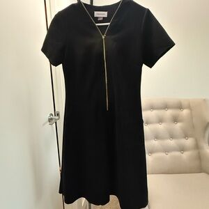 Calvin Klein Black Dress with Gold Accent